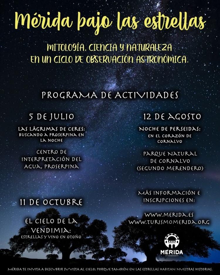 Mérida bajo las Estrellas: «Las lágrimas de Ceres: Buscando a Proserpina en la noche»