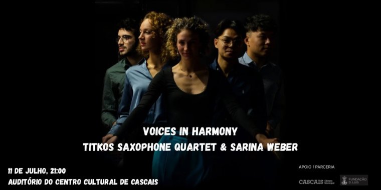 Concerto 'Voices in Harmony'  Titkos Saxophone Quartet com Mezzo-soprano