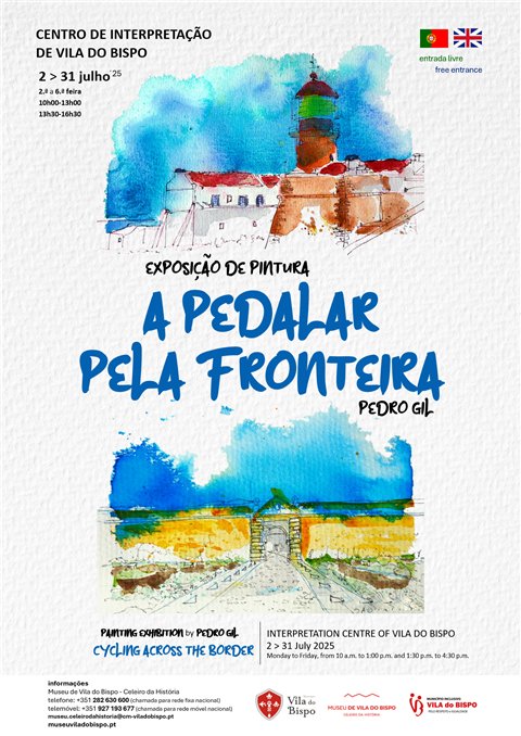 Centro de Interpretação de Vila do Bispo acolhe exposição de pintura “A Pedalar pela Fronteira”