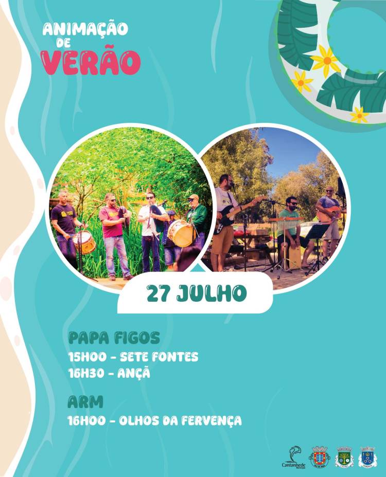 Animação de Verão - Praias Fluviais Olhos da Fervença e Sete Fontes e Piscina Natural de Ançã