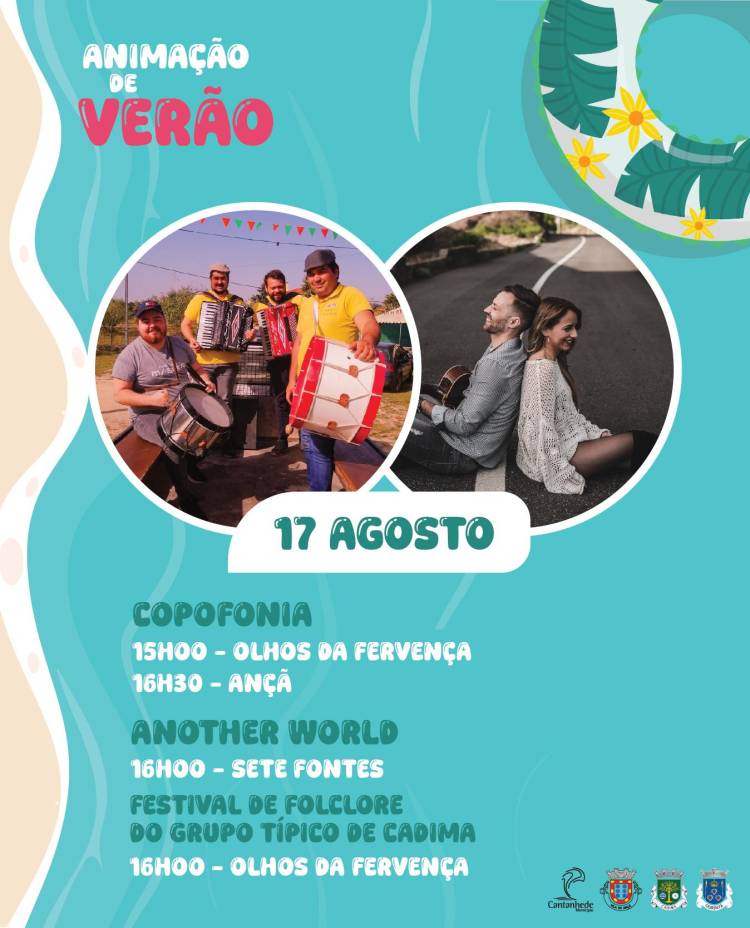 Animação de Verão - Praias Fluviais Olhos da Fervença e Sete Fontes e Piscina Natural de Ançã