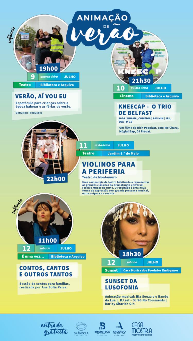 VERÃO | Animação de Verão » 9 A 12 DE JULHO