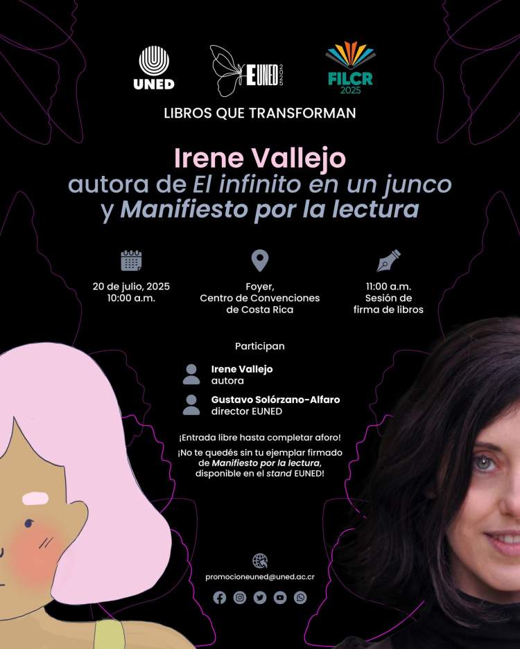 Conversatorio y firma de libros con Irene Vallejo en la FILCR2025