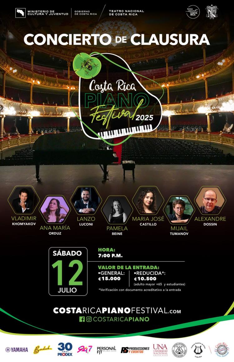 Concierto de clausura  'Costa Rica piano Festival 2025'