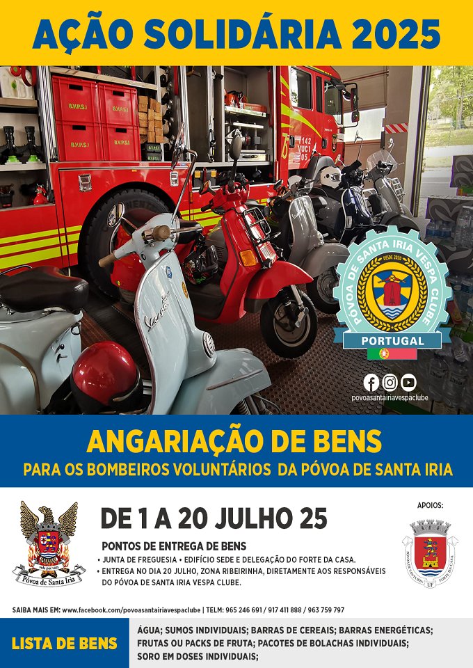 Angariação de Bens para os Bombeiros Voluntários da Póvoa de Santa Iria