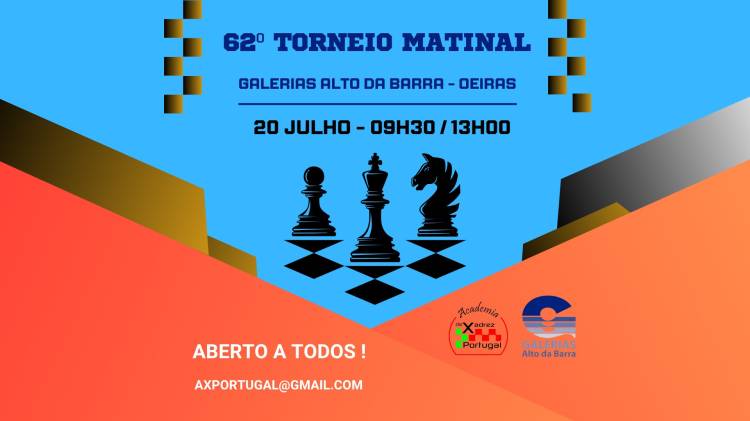 62º Torneio Matinal Galerias Alto da Barra - Open+Sub12 - DIA MUNDIAL DO XADREZ