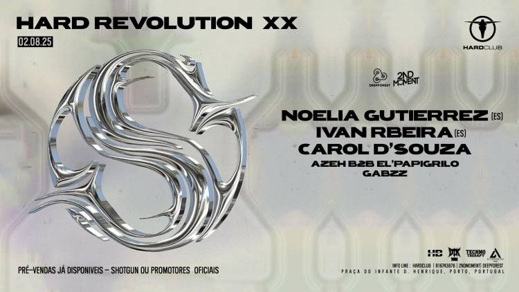 HARD REVOLUTION XX w/ NOELIA GUTIERREZ # CAROL D'SOUZA # IVAN RBEIRA & GUEST'S AT HARDCLUB - PORTO