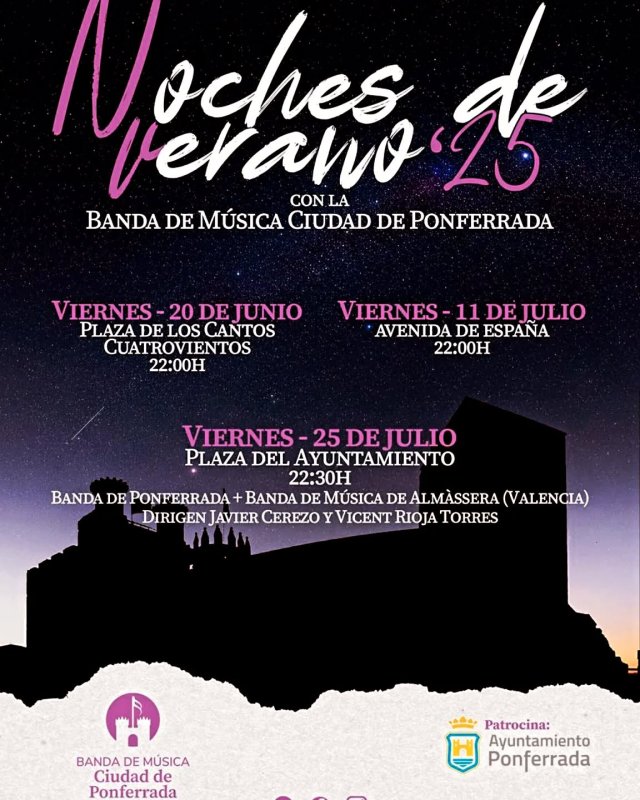 Noches de Verano '25 con la Banda de Música Ciudad de Ponferrada