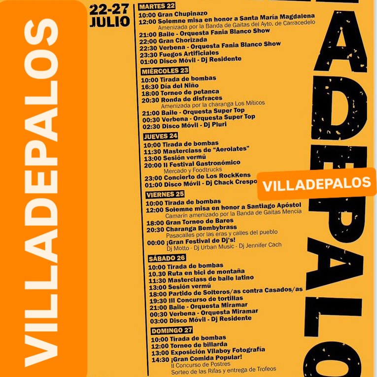 Fiestas de Villadepalos 2025
