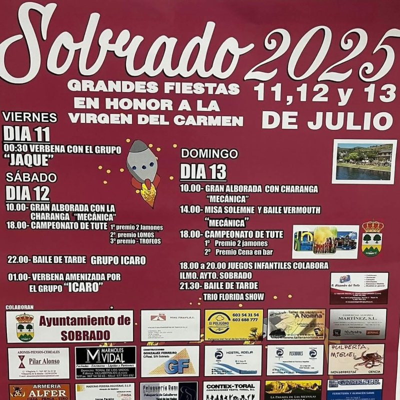 Grandes Fiestas en Honor a la Virgen del Carmen 2025