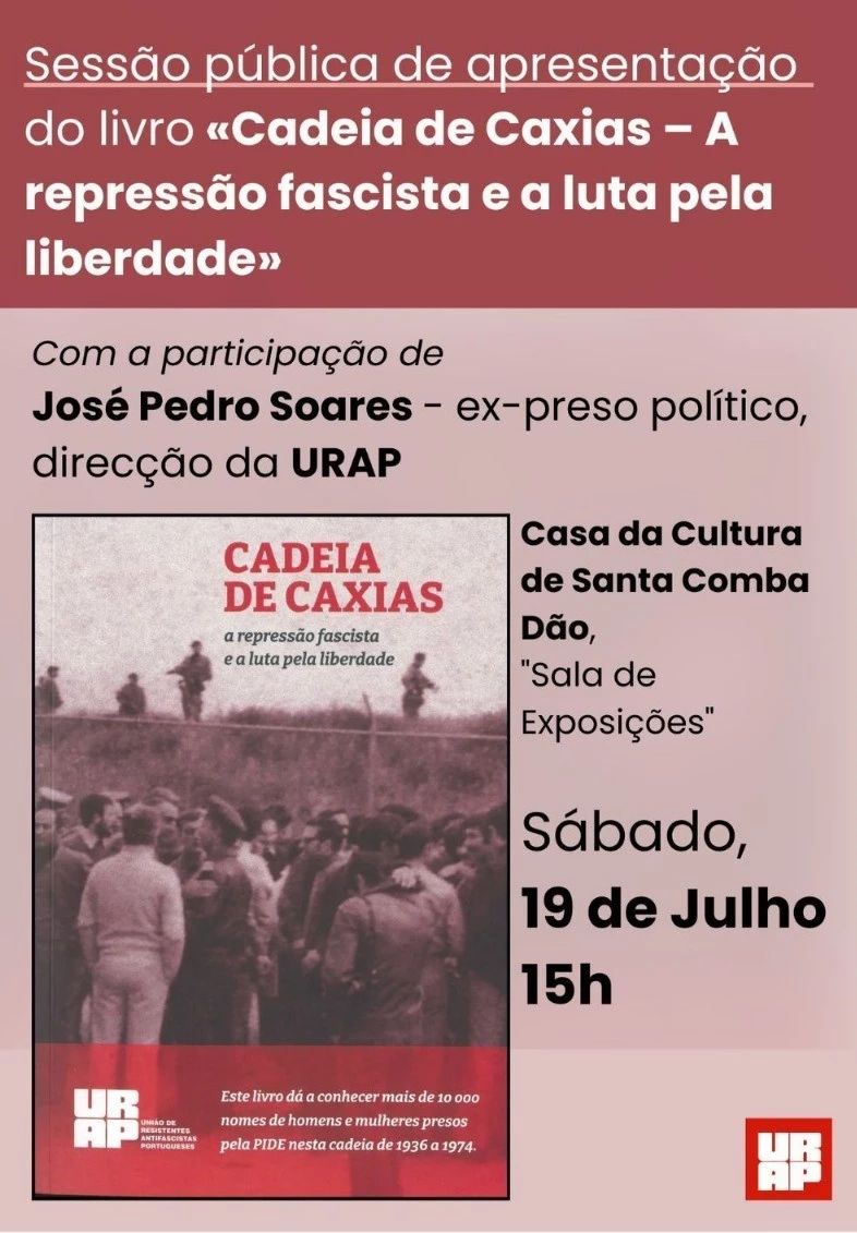 Sessão pública de apresentação do livro 'Cadeia de Caxias - A repressão fascista e a luta pela liberdade'