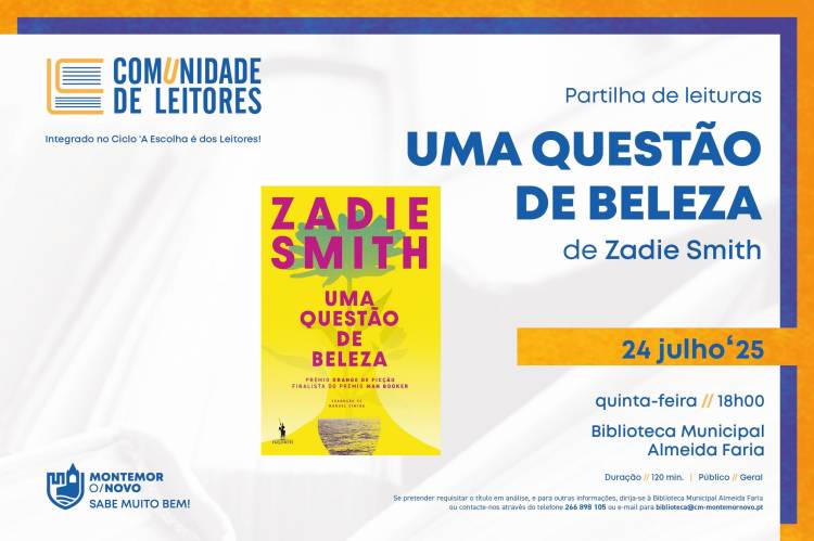 COMUNIDADE DE LEITORES – PARTILHA DE LEITURAS: ‘UMA QUESTÃO DE BELEZA'’