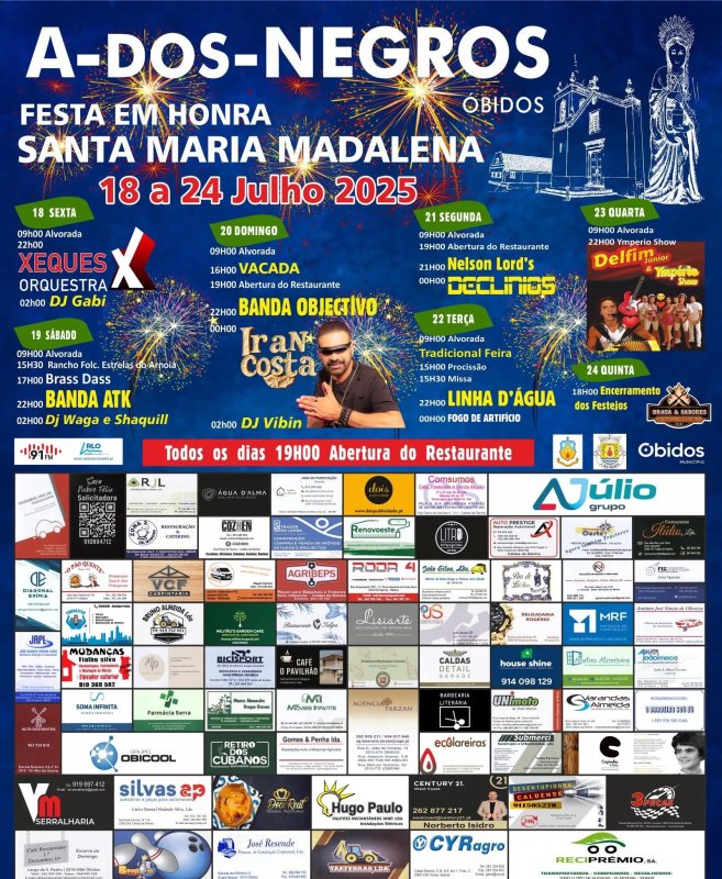 Festa em Honra de Santa Maria Madalena 2025