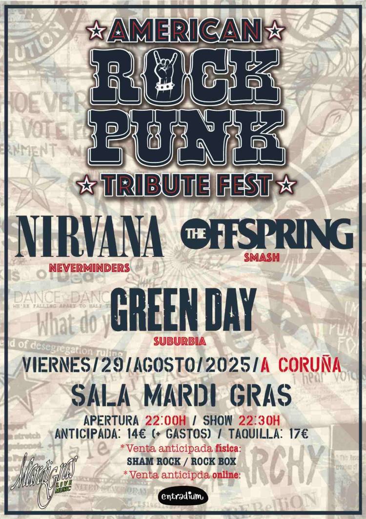 Festival de Tributos AMERICAN ROCK PUNK (A Coruña)