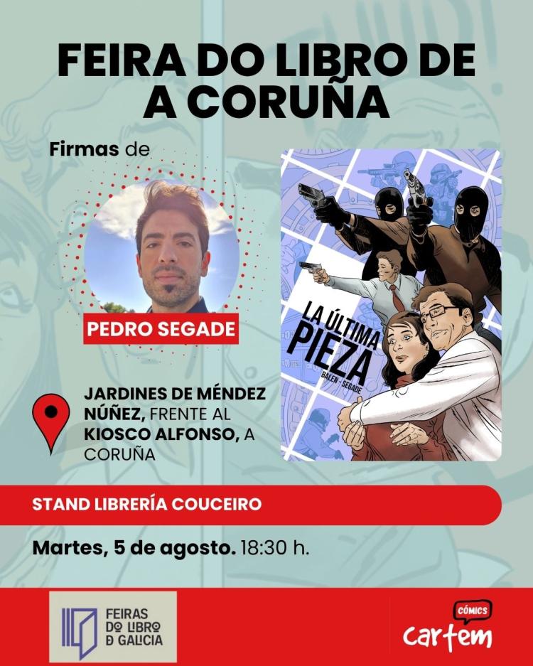 Firma de Pedro Segade | Caseta Librería Couceiro | Feira do Libro de A Coruña
