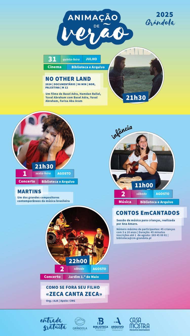 VERÃO | Animação de Verão » 30 DE JULHO A 2 DE AGOSTO