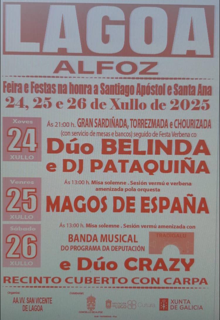 FESTAS DO SANTIAGO APÓSTOL E SANTA ANA EN LAGOA