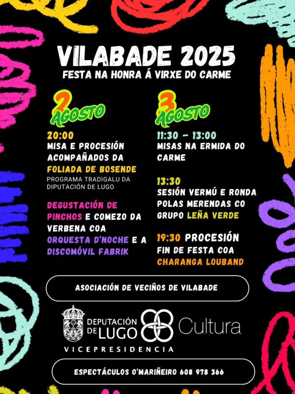 Festas do Carme en Vilabade 2025