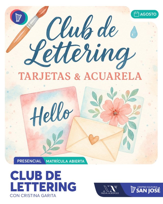 Club de Lettering: Tarjetas y Acuarela
