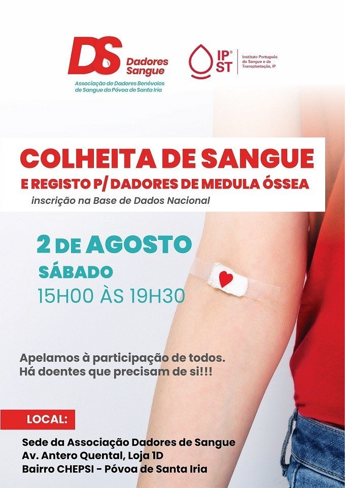 Colheita de Sangue e Registo para Dadores de Medula Óssea