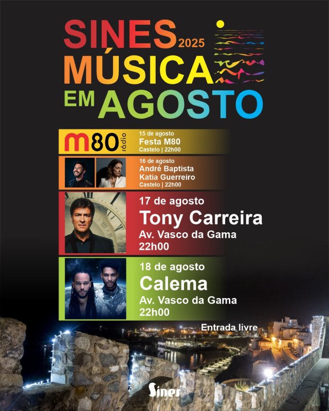 Sines Música em Agosto 2025