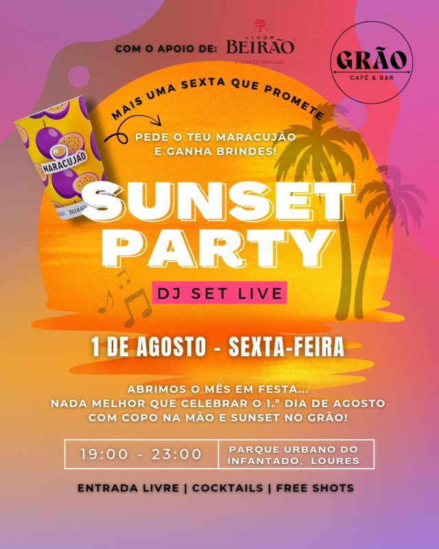 Sunset Party no Parque Urbano do Infantado