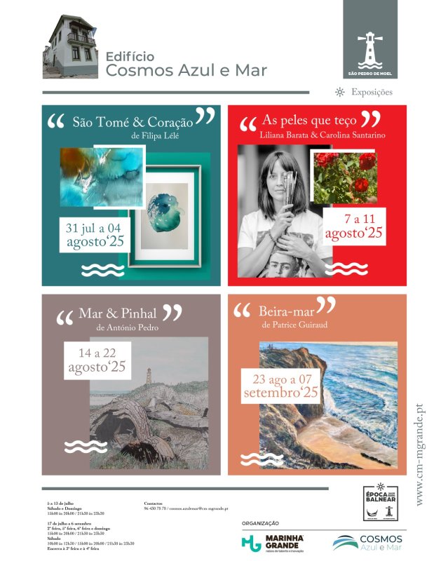 Exposições de Verão no Cosmos Azul e Mar
