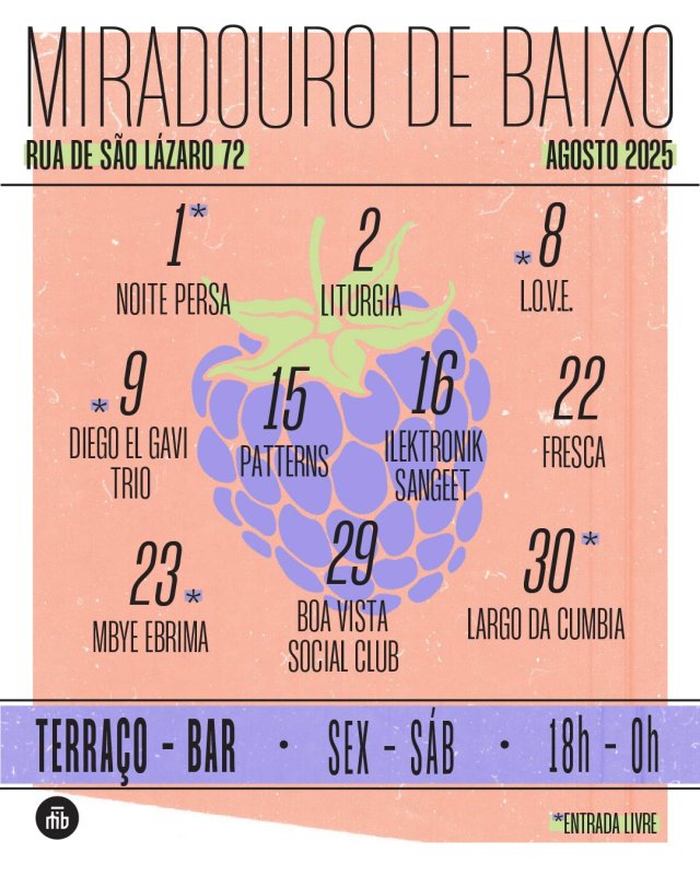 Eventos Musicais no Miradouro de Baixo - Carpintarias São Lázaro