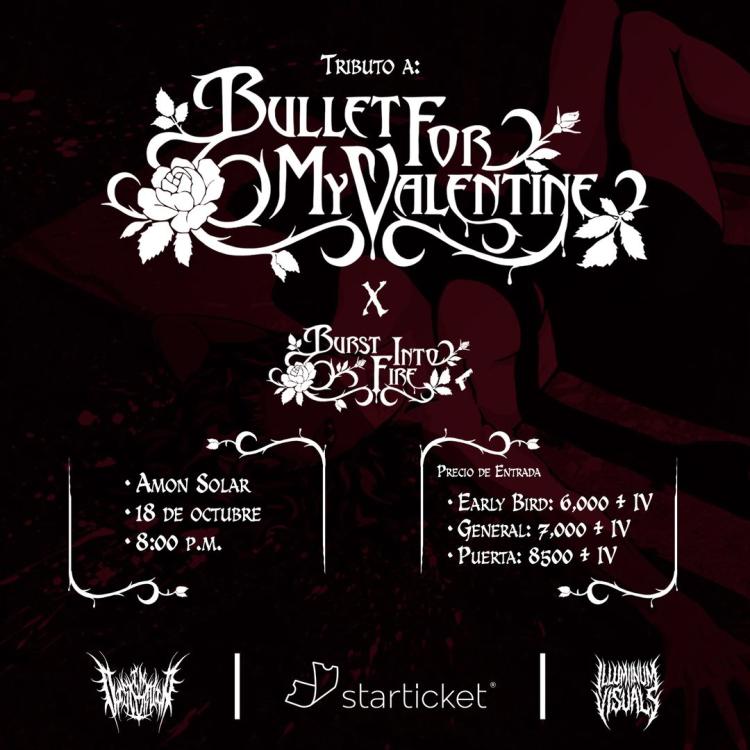 TRIBUTO BULLET FOR MY VALENTINE A CARGO DE BURST INTO FIRE