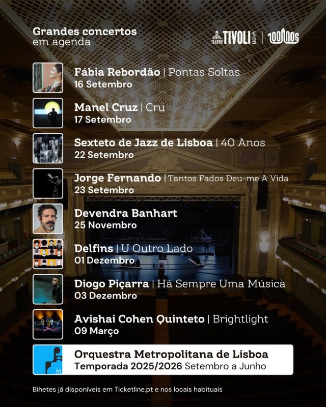 Grandes Concertos no Teatro Tivoli BBVA