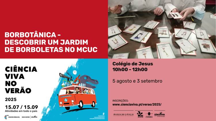 Borbotânica - Descobrir um jardim de borboletas no MCUC | Ciência Viva no Verão