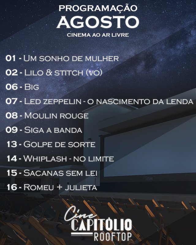 Cinema ao Ar Livre no Cine Capitólio