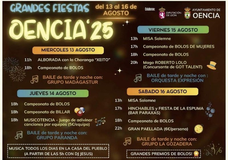 Grandes Fiestas de Oencia 2025