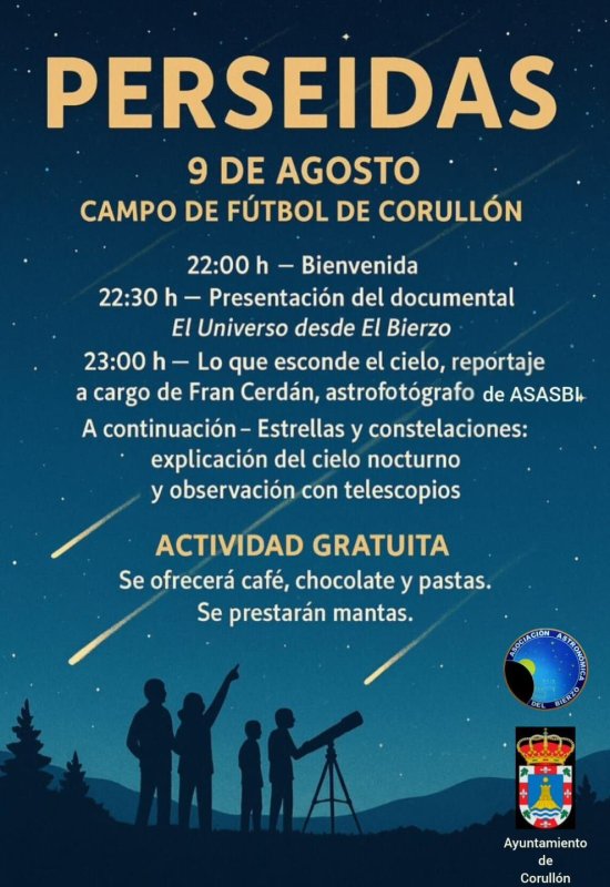 Observación de las Perseidas en Corullón