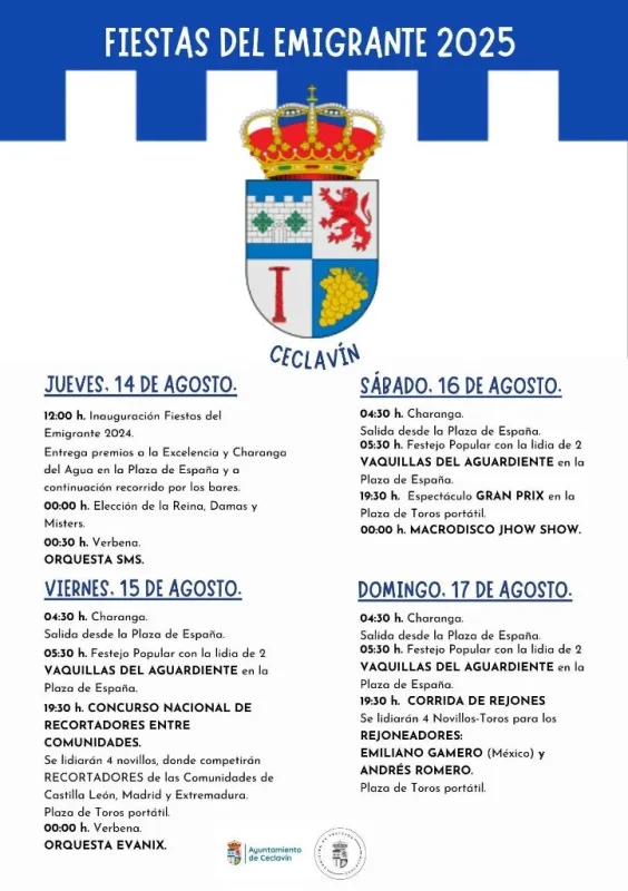 Fiestas del Emigrante 2025 en Ceclavín