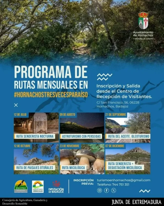 Programa de Rutas Mensuales en Hornachos