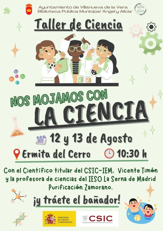 Taller de Ciencia 'Nos Mojamos con la Ciencia'