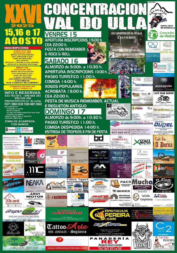 XXVI Concentración Motera Val do Ulla, Vedra, A Coruña. Organiza Motoclub Val do Ulla