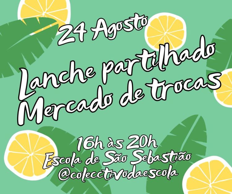 Lanche partilhado e MErcado de trocas