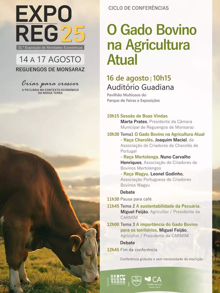 ExpoReg 2025 | Conferência – O Gado Bovino na Agricultura Atual