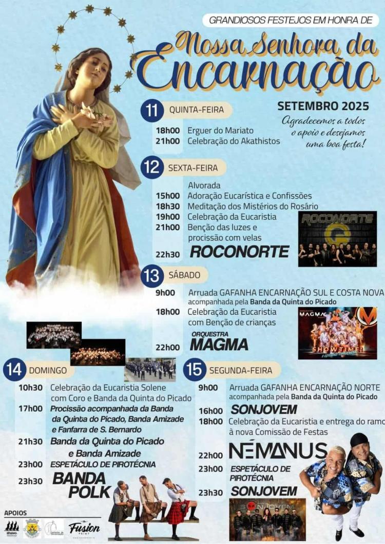 Festa em honra de Nossa Senhora da Encarnação 2025