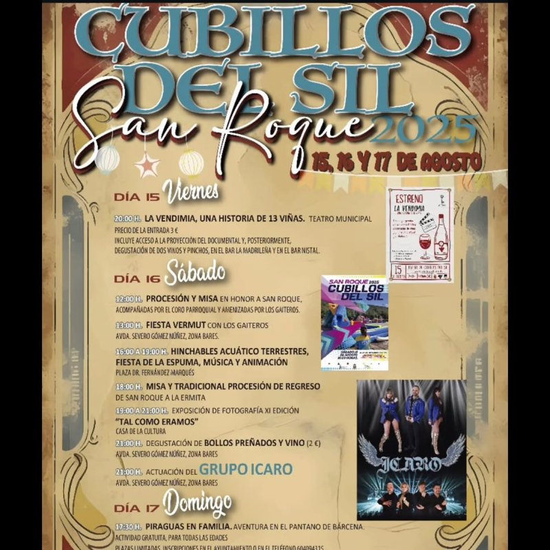 Fiestas de San Roque en Cubillos del Sil 2025