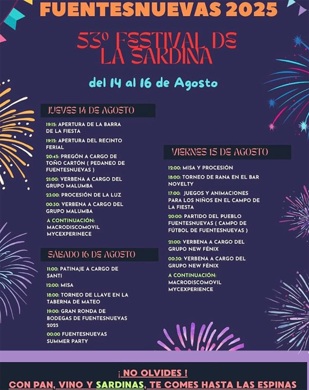 53º Festival de la Sardina en Fuentesnuevas
