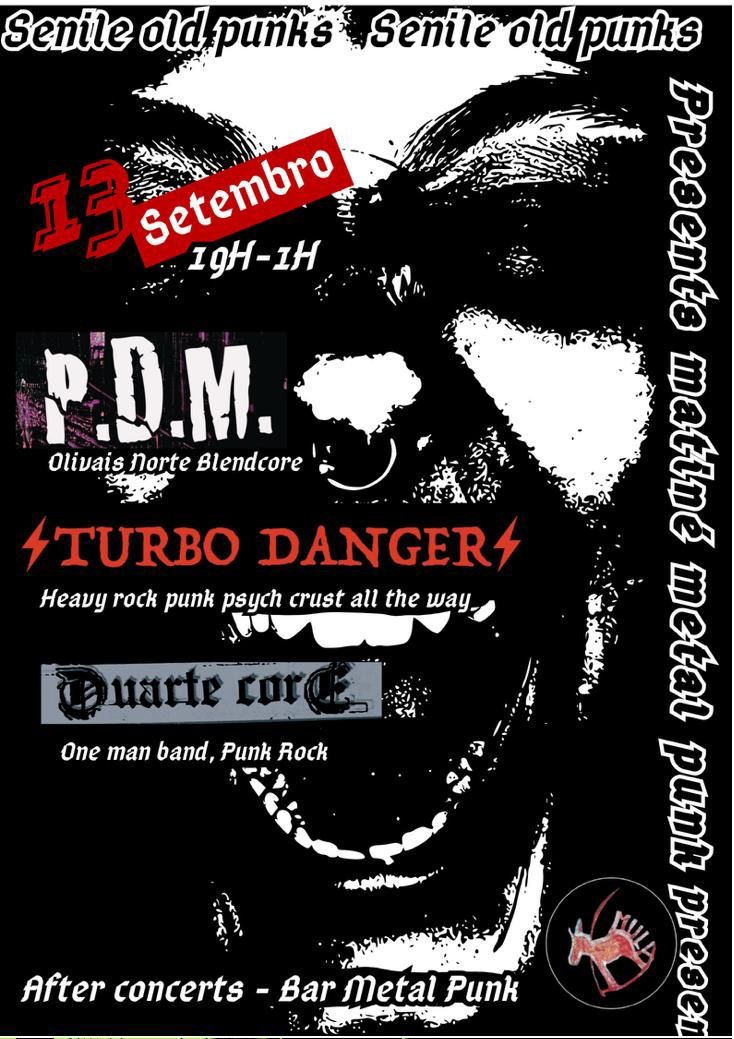 Matiné metal punk |||P.D.M. + TURBO DANGER + DUARTE CORE|||