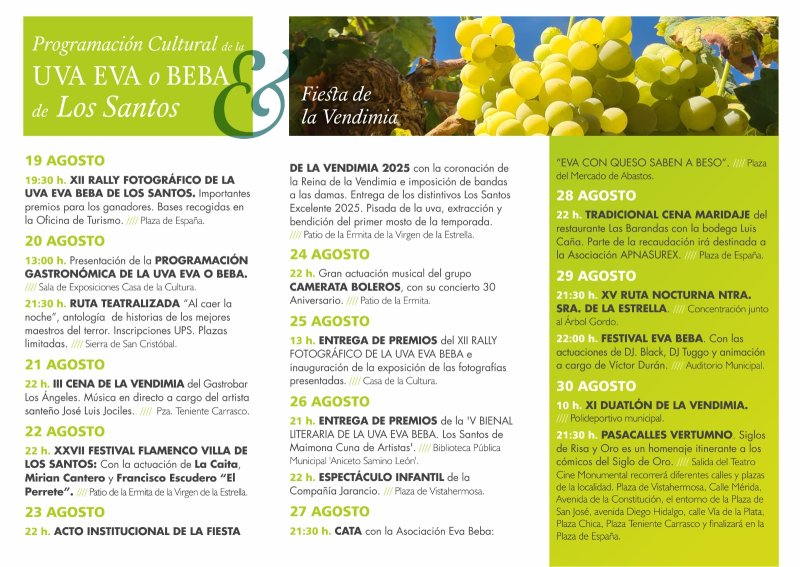 Fiesta de la Vendimia y Jornadas de la Uva Eva Beba 2025