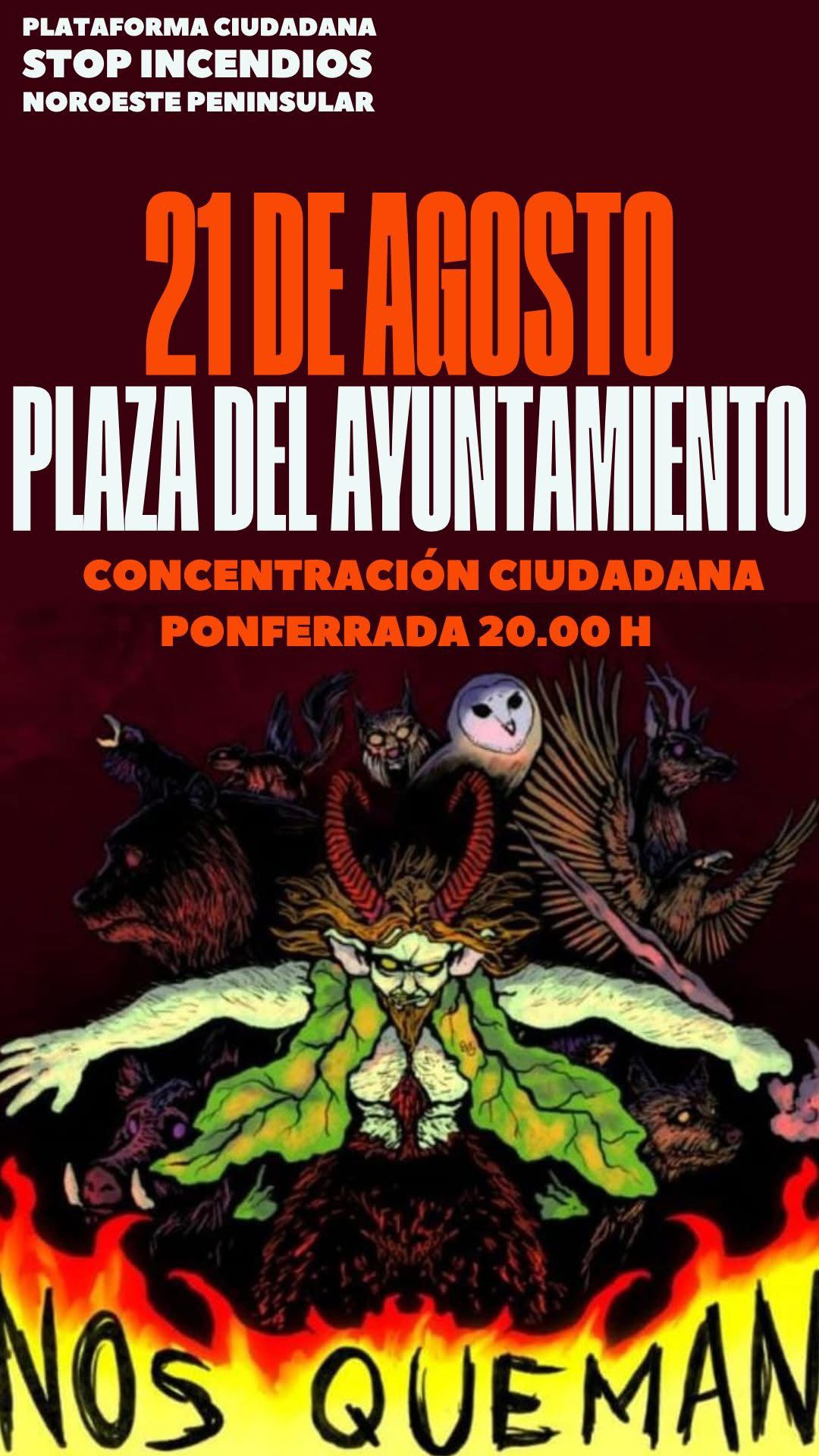 Concentración Ciudadana Stop Incendios en Ponferrada