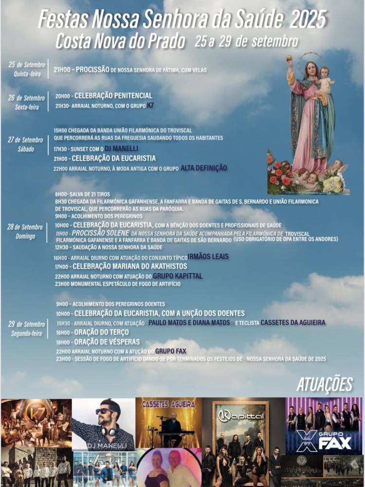 Festas em Honra da Nossa Senhora da Saúde 2025