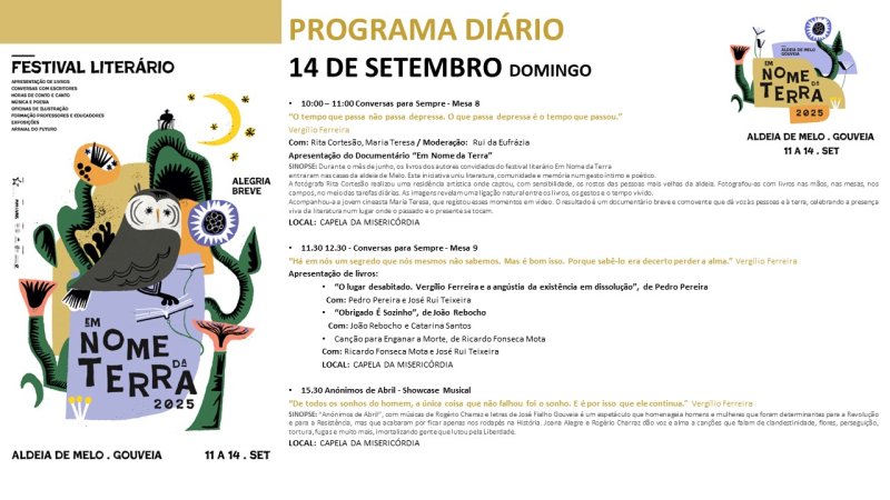 Festival Literário Em Nome da Terra 2025 Gouveia