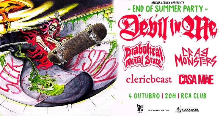 DEVIL IN ME + Diabolical Mental State + Crab Monsters + clericbeast + Casa Mãe @ RCA Club - Lisboa