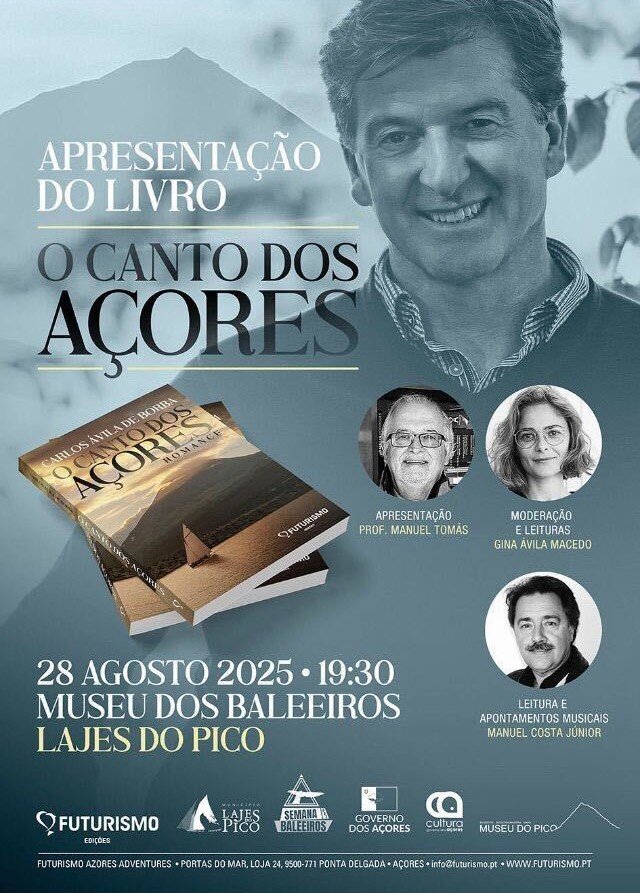 Museu do Pico acolhe apresentação do livro O Canto dos Açores, de Carlos Ávila de Borba